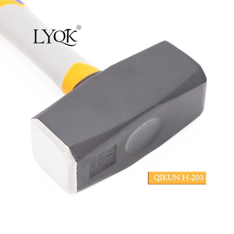 H-203 Construction Hardware Hand Tools Plastic Coated Handle German Type Stoning Stone Hammer