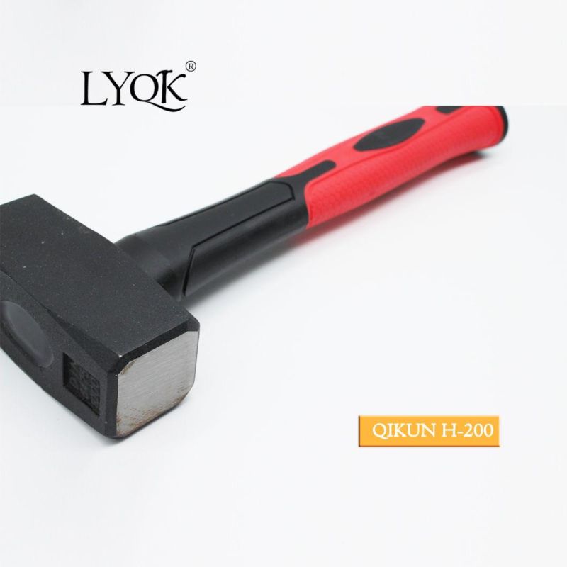 H-200 Construction Hardware Hand Tools Plastic Coated Handle German Type Stoning Stone Hammer