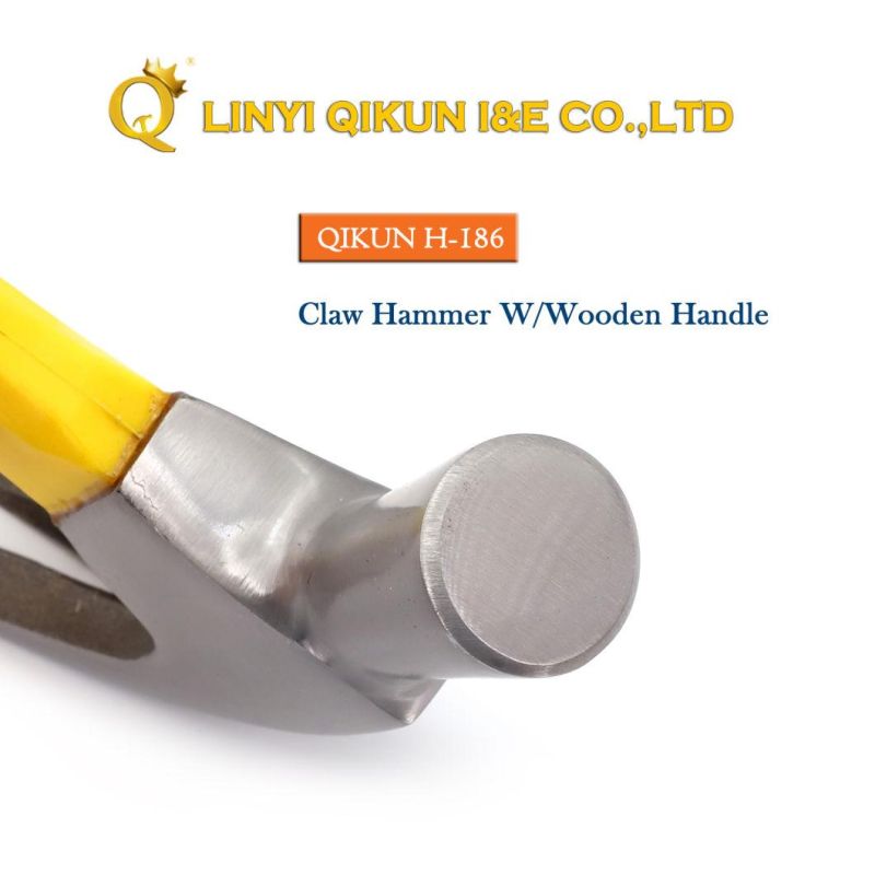 H-183 Construction Hardware Hand Tools American Straight Type Claw Hammer with Plastic Coated Handle