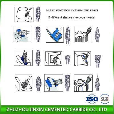 Cylindrical Radius End&#160; Carbide&#160; Burrs Set