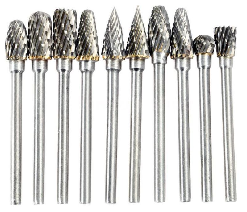 Pointed Cone Shape Double Single Cut Rotary Burrs