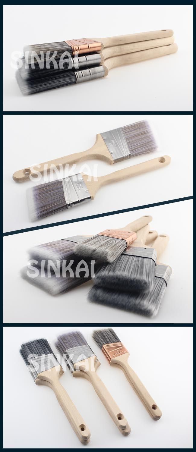 Superior Quality Nylon Paint Brush Natural White Bristle