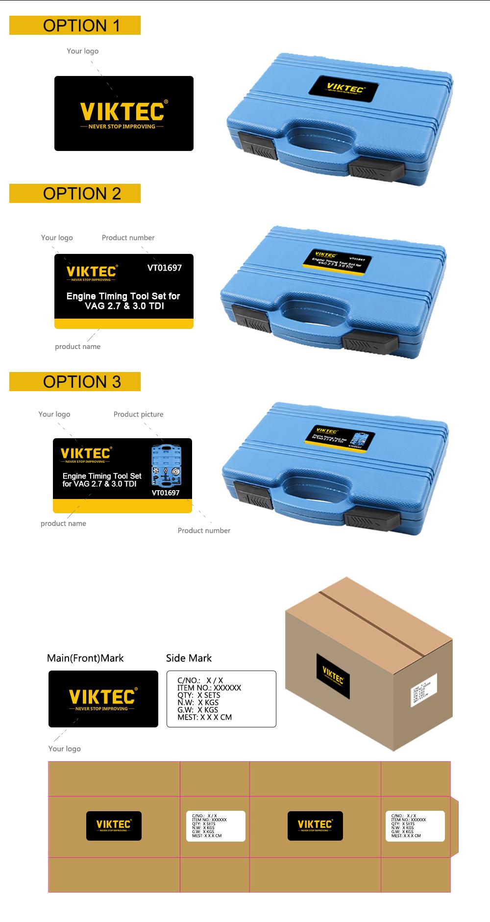 Viktec High Quality Universal Hand Tool Torque Wrench 3/8 5-25n. M with Custom Logo