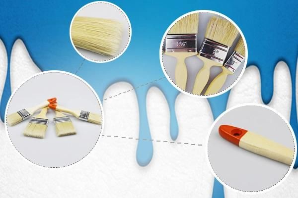 4" Natural Pet Flat Sash Paint Brush Tools for Painting