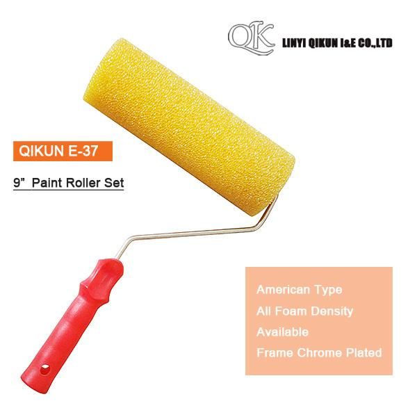 E-36 Hardware Decorate Paint Hand Tools American Type Acrylic Polyester Mixed 9" Paint Roller Brush with Frame