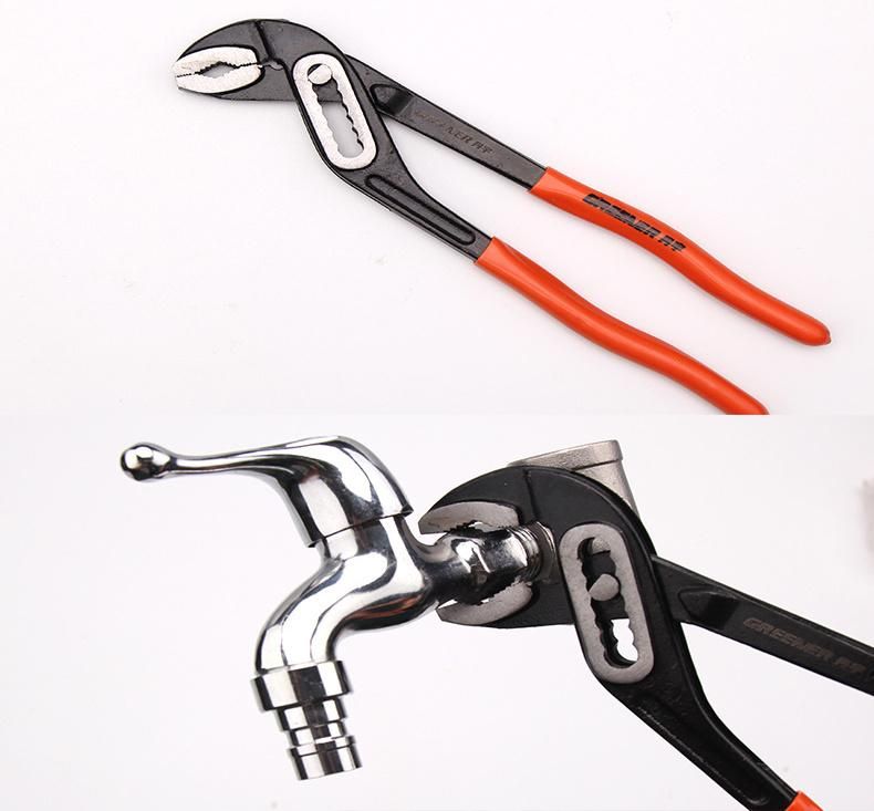 Water Pump Pliers CRV Material Dipped Handle Curved Head