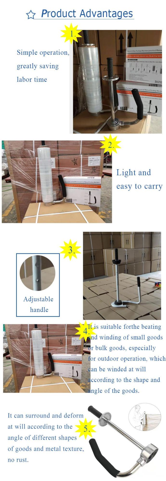 Adjustable Height 300mm to 500mm Film Wrap Dispenser