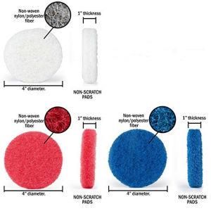 Grout Brush Drill Scrubber Attachment &amp; Bathroom Cleaner Scrub Brush &Toilet Brush Cleaning Supplies