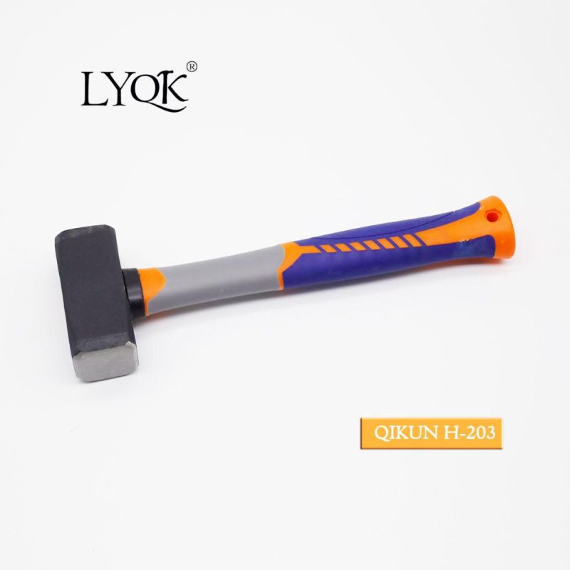 H-201 Construction Hardware Hand Tools Plastic Coated Handle German Type Stoning Stone Hammer