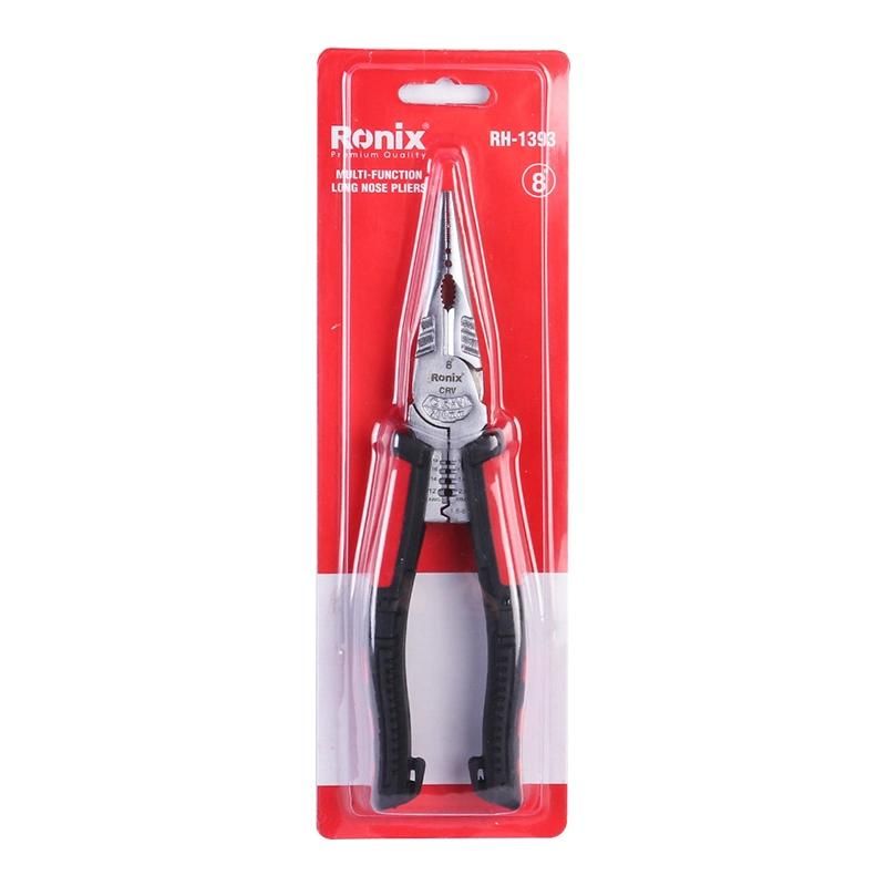 Ronix Model Rh-1393 Wire Stripper Multi-Function 8inch DIY Electrical Wiring Work Cable Cutter Sharp-Nose Combination Pliers