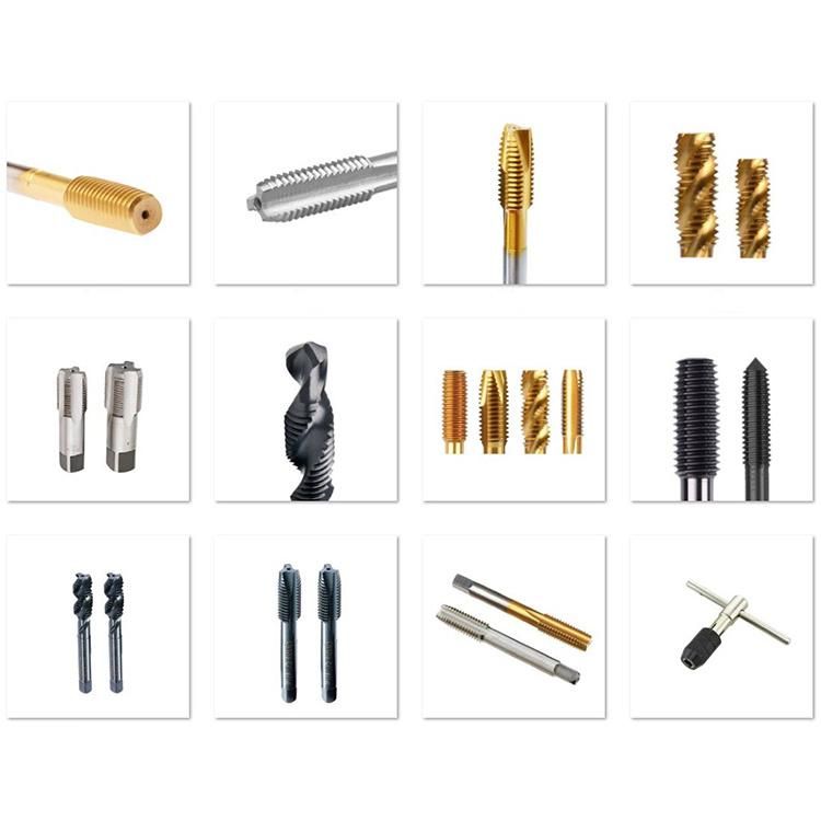 HSS Co Carbide Straight Flute Thread Taps with Tin Coating