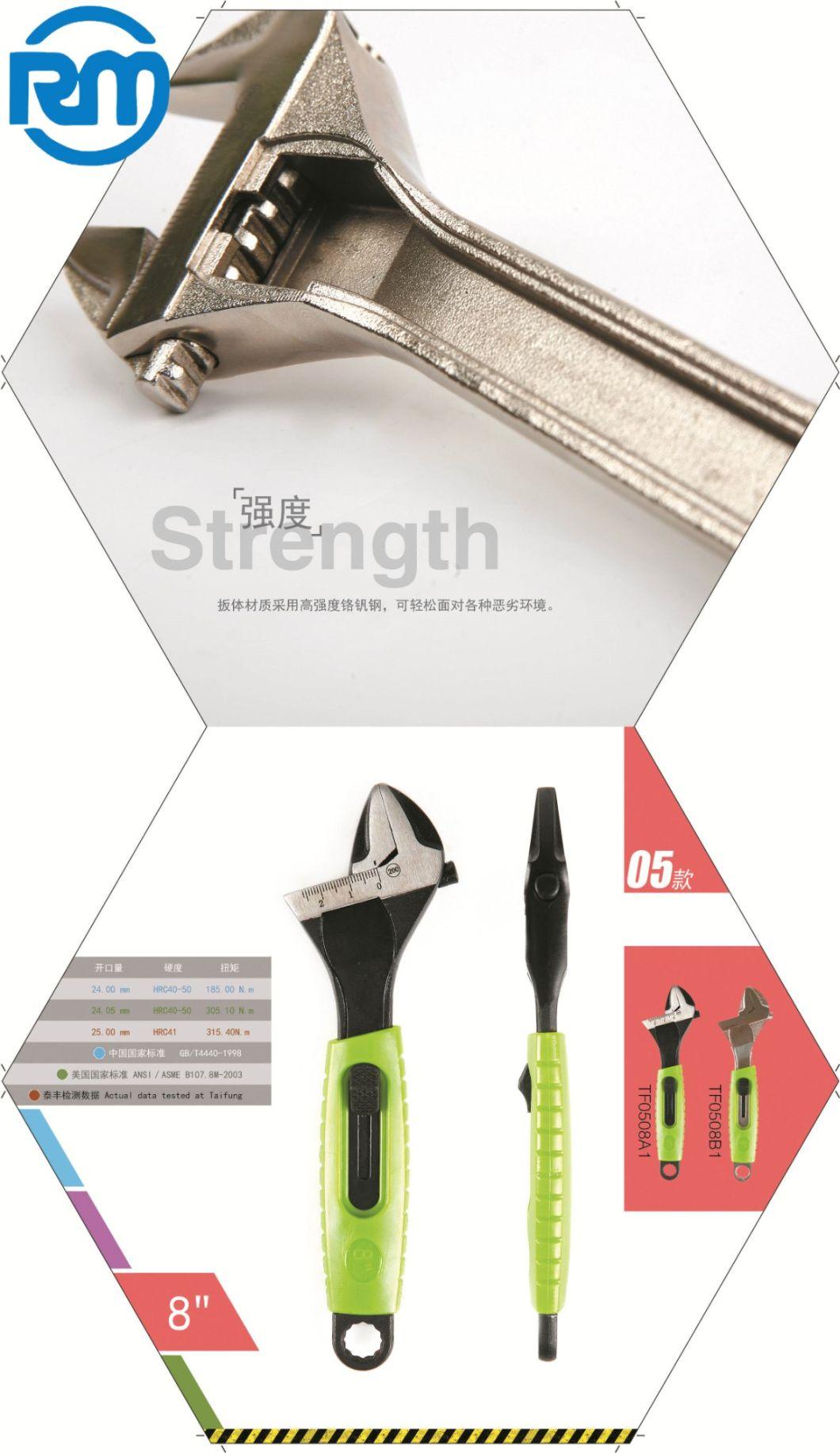 Flexible Ratchet Combination Wrench American ASME Standards Durable Sliding Adjusting Button Material Trr Strength