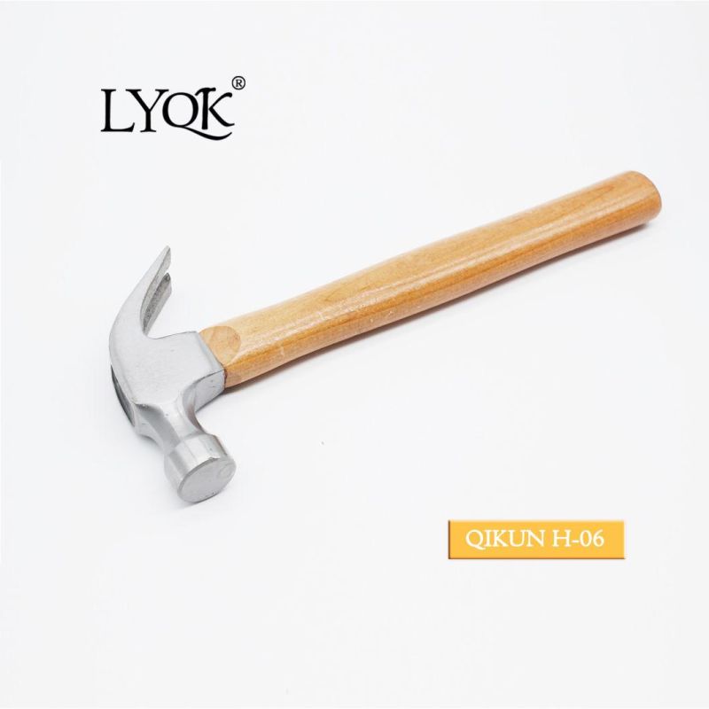 H-05 Hardware Construction Hand Tools Painted Wooden Handle French Type Claw Hammer