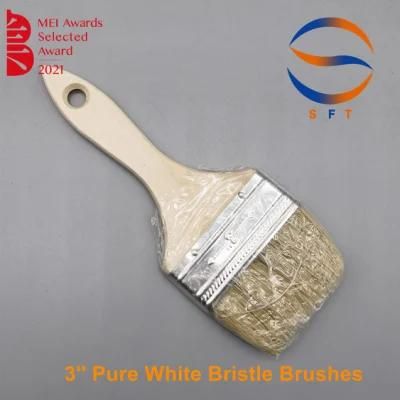 3&prime;&prime; Pure White Bristle Brushes Paint Brushes for Laminating