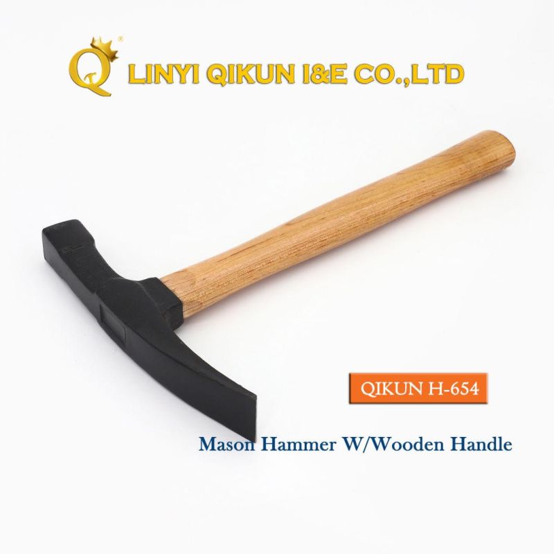 H-601 Construction Hardware Hand Tools Hard Wood Handle Flat Tail Inspection Hammer