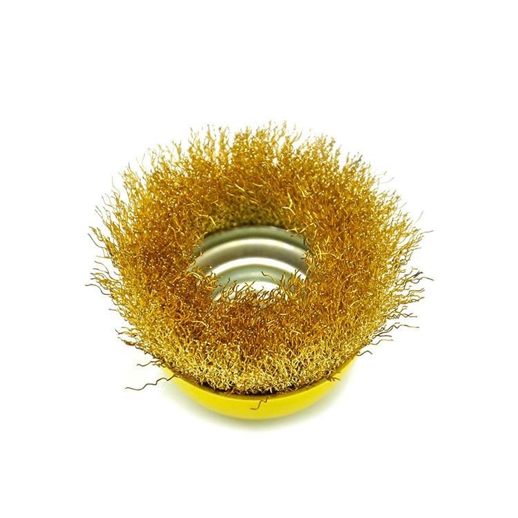 Red Brass Wire Crimped Wire Steel Wire Cup Brush