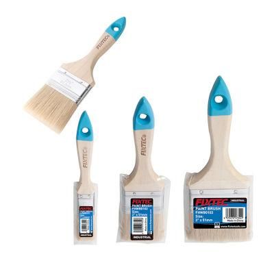 Fixtec Pet &amp; White Bristle Wooden Handle Paint Brush Wholesale