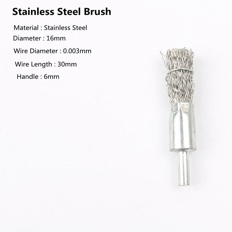 Steel Wire Brush with Handle Stainless Steel Grinding Head for Rust Removal Polishing Panit Decontamination Brush