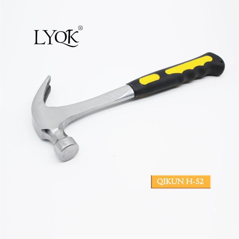 H-52 Construction Hardware Hand Tools Plastic Coated Handle German Type Claw Hammer