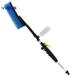 Switch Long Handle Car Wash Foam Brush with Water Gun Tool Soft-Bristle