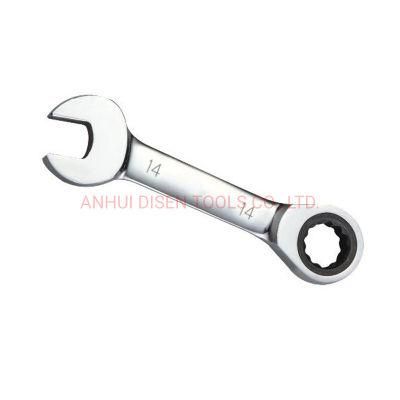 High Strength Chrome Vanadium Stubby Ratchet Wrench