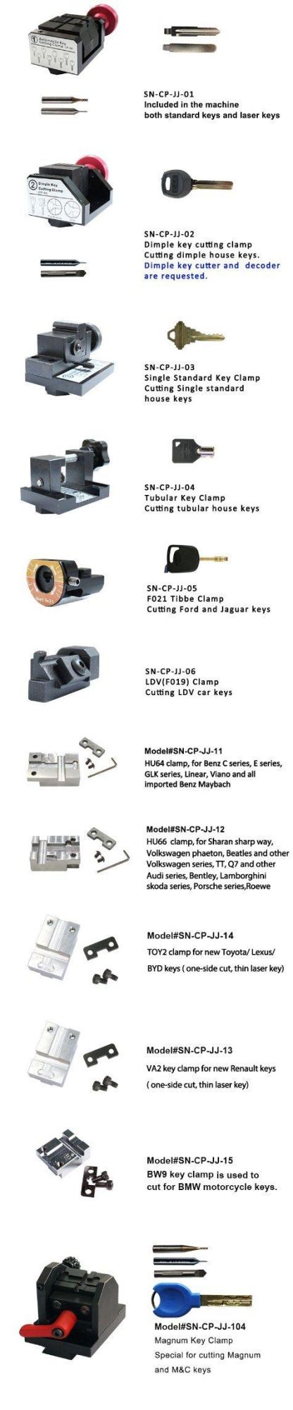 High Security Locksmith Tool Duplicate Cutting Machine