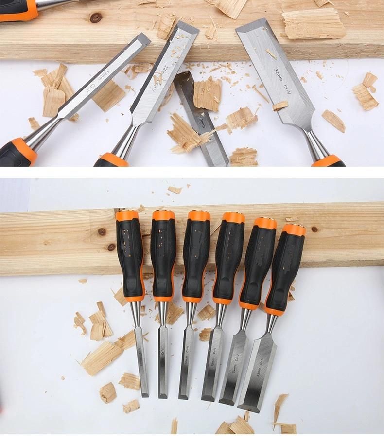 Wooden Handle Wood Carving Chisels Wood Flat Chisels (SED-FCW)