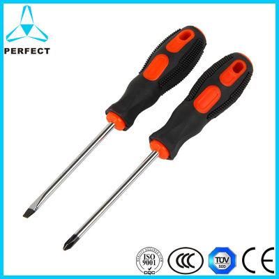 Non-Slip Soft Handle Cr-V Steel Screwdriver