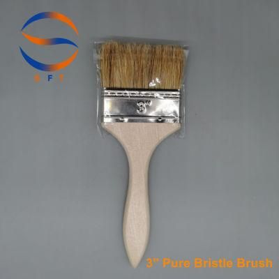 Solvent Resistant Pure White Bristle Brushes Paint Tools for Lamination