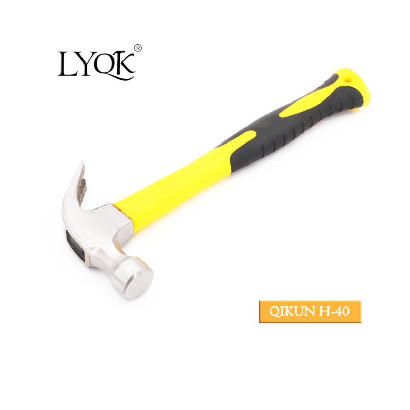 H-38 Construction Hardware Hand Tools Plastic Coated Handle German Type Claw Hammer