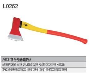 Farm Implement Hatchet with Double Colour Plastic-Coating Handle