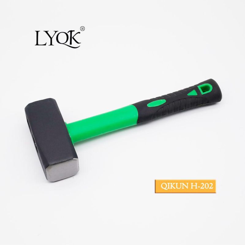 H-200 Construction Hardware Hand Tools Plastic Coated Handle German Type Stoning Stone Hammer