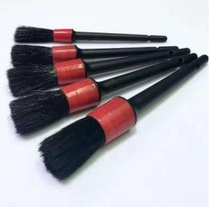 5PCS Boar Hair Car Cleaning Detailing Brushes Set for Wheel Air Vent Trim