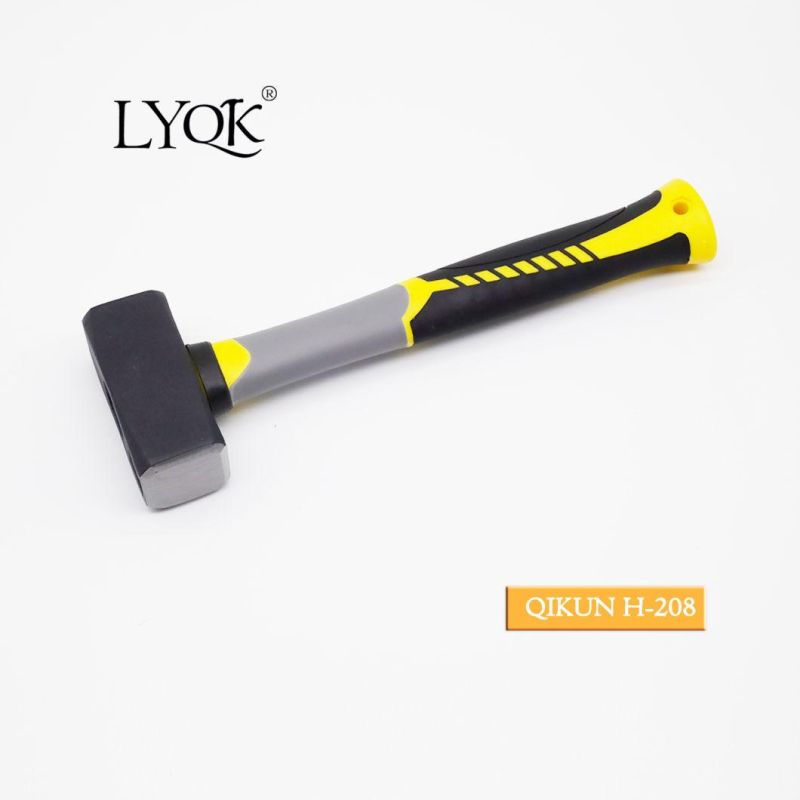 H-208 Construction Hardware Hand Tools Plastic Coated Handle German Type Stoning Stone Hammer