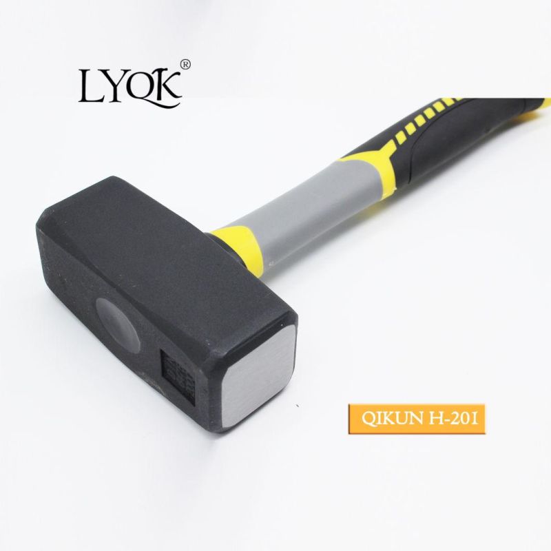 H-201 Construction Hardware Hand Tools Plastic Coated Handle German Type Stoning Stone Hammer