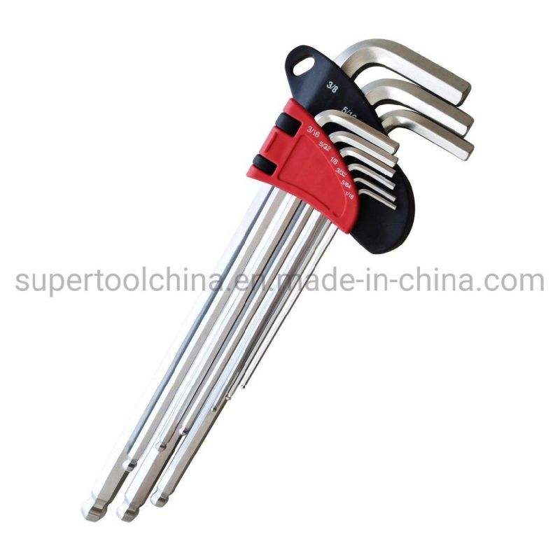 9 in 1 CRV Inch Hex Key Set