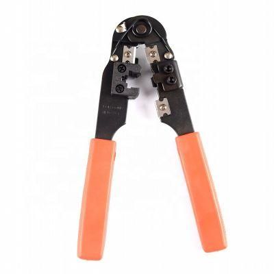 Network Cable Peeling Cutting Terminal Spring Clamp Pliers Stripping Crimping Hand Tool