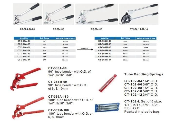 Tube Benderrefrigeration Tools Refrigerator Parts Aluminium Alloy Steel Pipe Bender