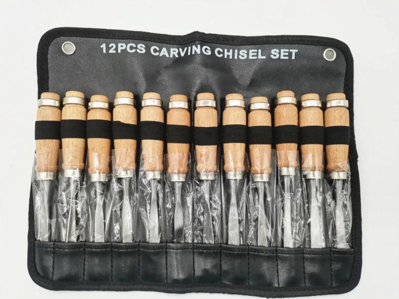 Carving Chisel Set Woodworking Tools Beech Hand Engraving Tools Carving Knife Hot Sale 6160CRV Wood Chisel