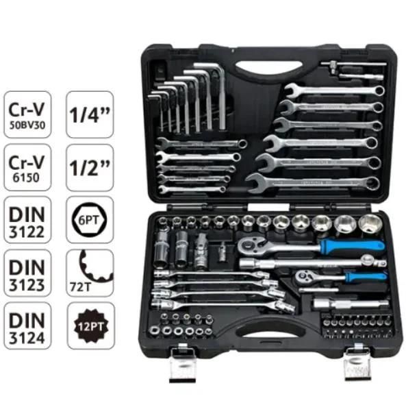 Mechanics Tools Kit and Socket Set 77PCS Tool Set Auto Repair Tool Kits Car Repair Hand Tool Set