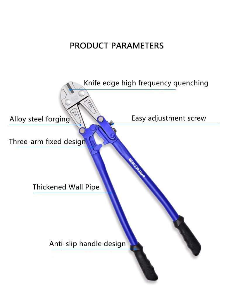 Multifunctional Bolt Cutter Steel Bolt Cutter 30 Inch Thickened Wire Rebar Clamp Hand Tool Stripping Crimping Tool