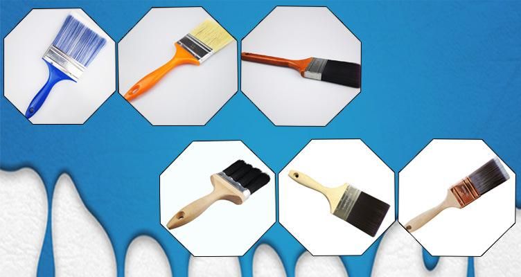 2.5 Inch 63mm Long Wooden Handle Soild Tapered Filament Srt Over Cutter Paint Brush