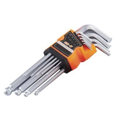 Ball Hex Key 9PCS Plastic Holder Hex Key Set Blister Packing Allen Key Tool Set