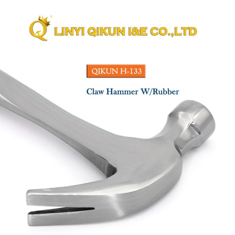 H-133 Construction Hardware Hand Tools American Straight Type Claw Hammer with Plastic Coated Handle