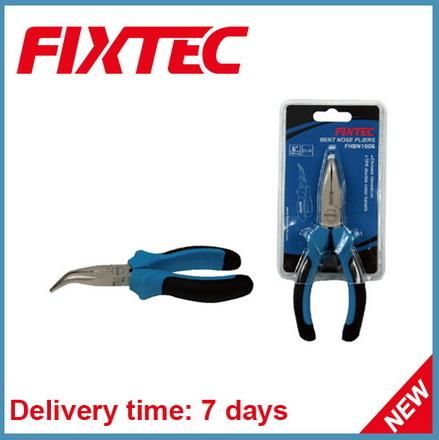 Fixtec 6" CRV Bent Nose Pliers Cutting Pliers