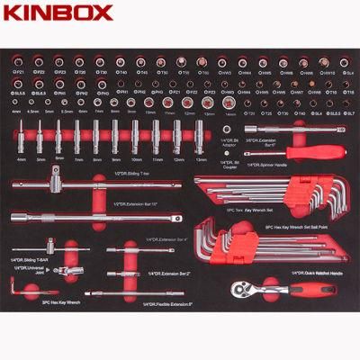 Kinbox Professional Hand Tool Set Item TF01m301 1/4 Socket Set