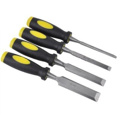 4PCS Hand Tools Wood Carving Chisels Wood Flat Chisels Set in Blister Card (SED-FC-S4)