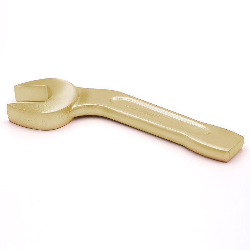 WEDO Aluminum Bronze Wrench Non-Sparking 45 Degree Bent Striking/Slogging Open Spanner