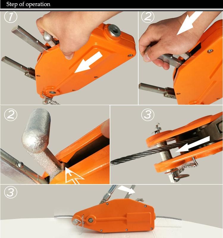 Compact Wire Rope Pulling Equipment Hand Hosit