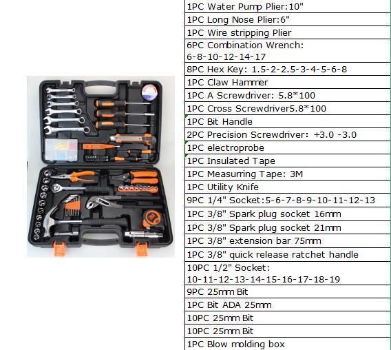 Factory Produced Quality Professional 72PCS Hand Tools Bit Set